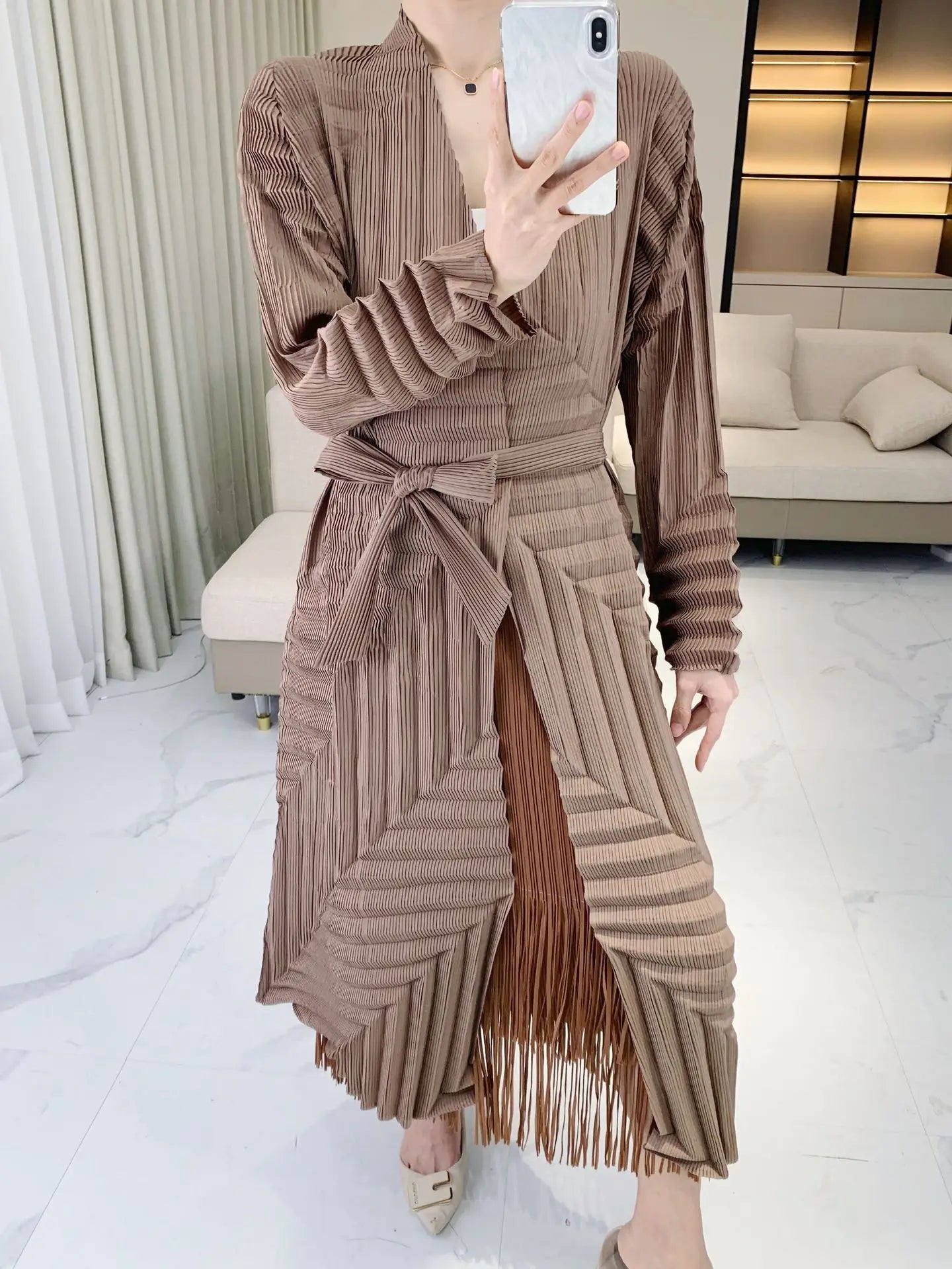 Tailored Fit Japanese Pleated Duster