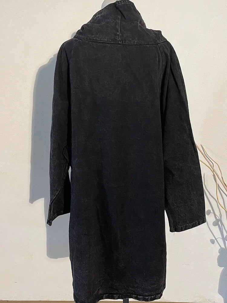Women's Oversized Denim Jean Sweatshirt