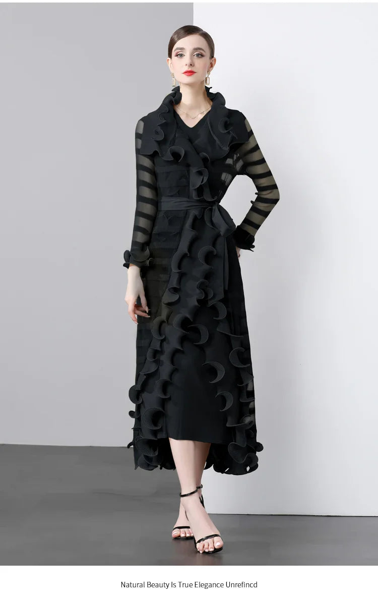 Women's Luxe 2 Piece Pleated Dress Coat Set