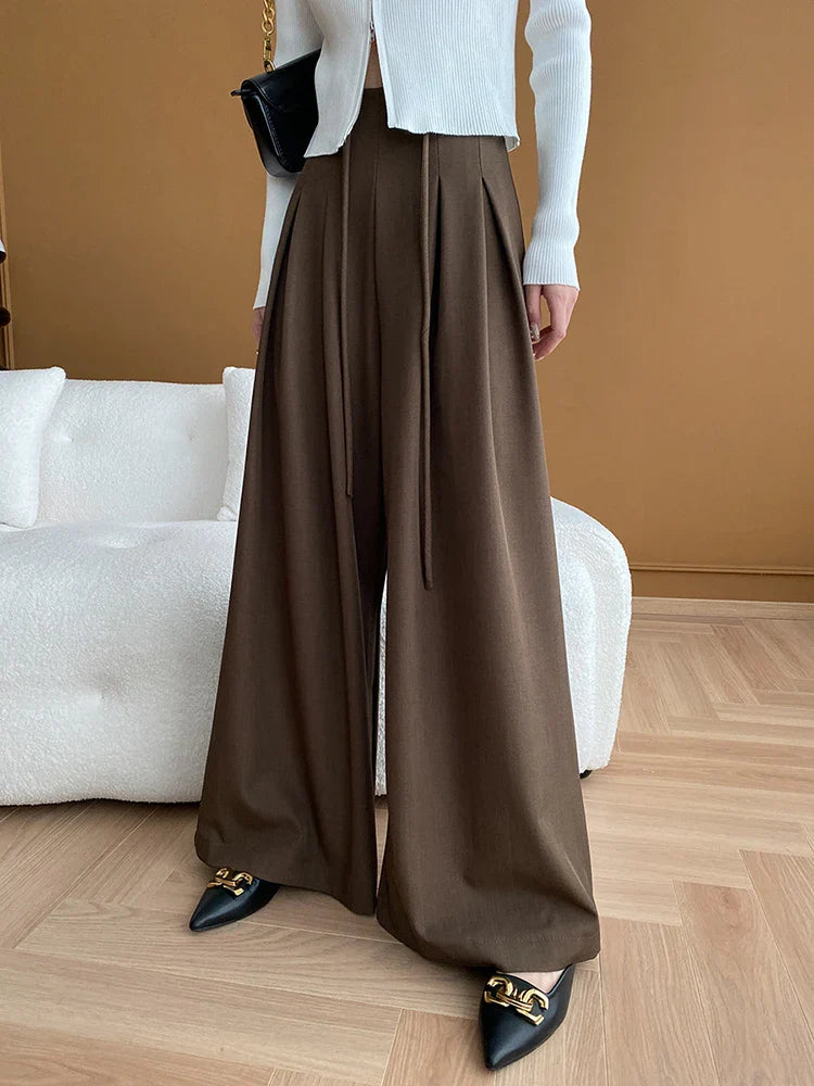 Luxe Wide-Leg High Waist Trousers