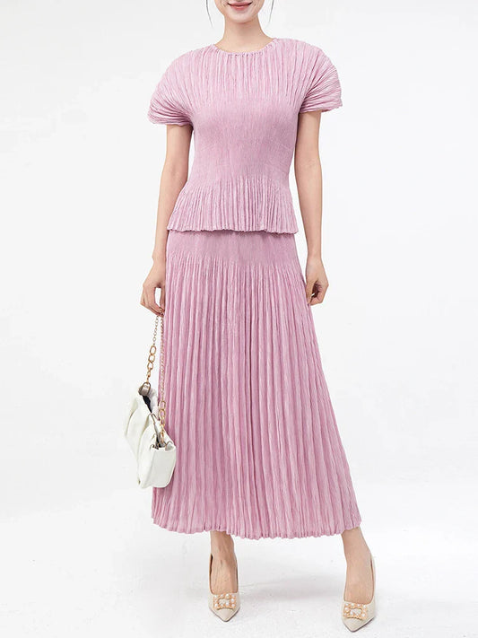 Premium Designer Pleated Skirt Co-Ord Set