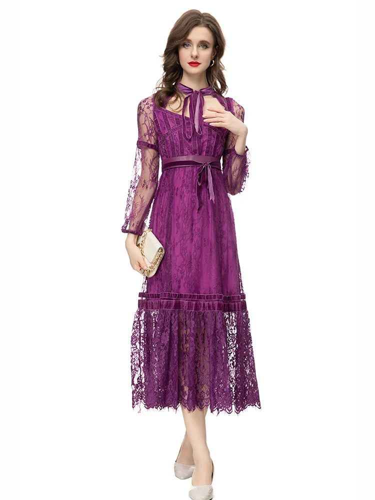 Luxury Lace Fit & Flare Dress