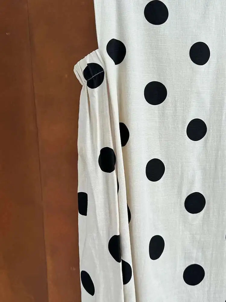Linen Oversized Sleeveless Midi Dress