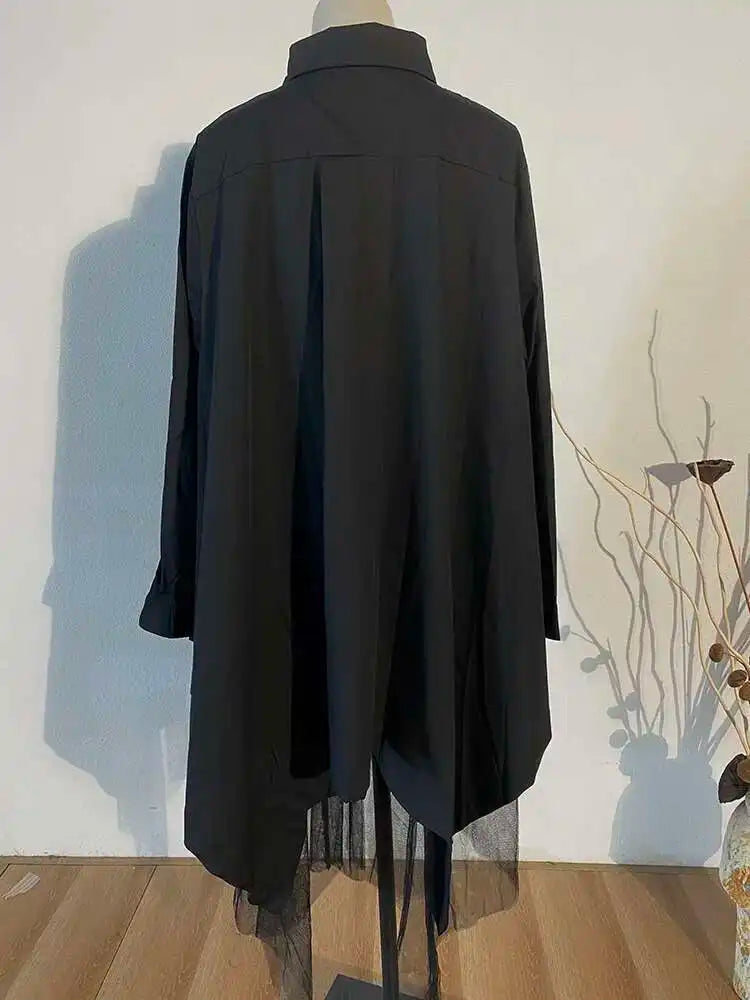 Avant-Garde Asymmetric Hem Tunic Dress