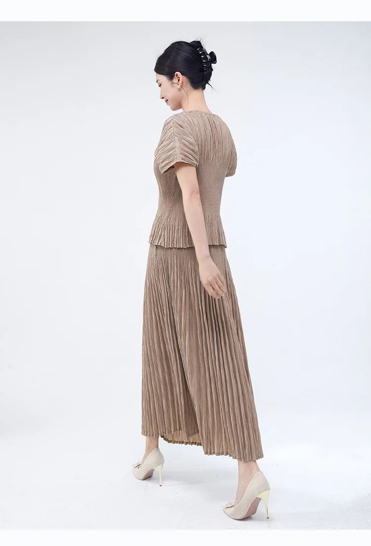 Premium Designer Pleated Skirt Co-Ord Set