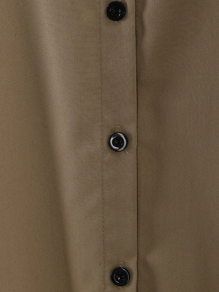 Asymmetric Hem Button-Down Shirt