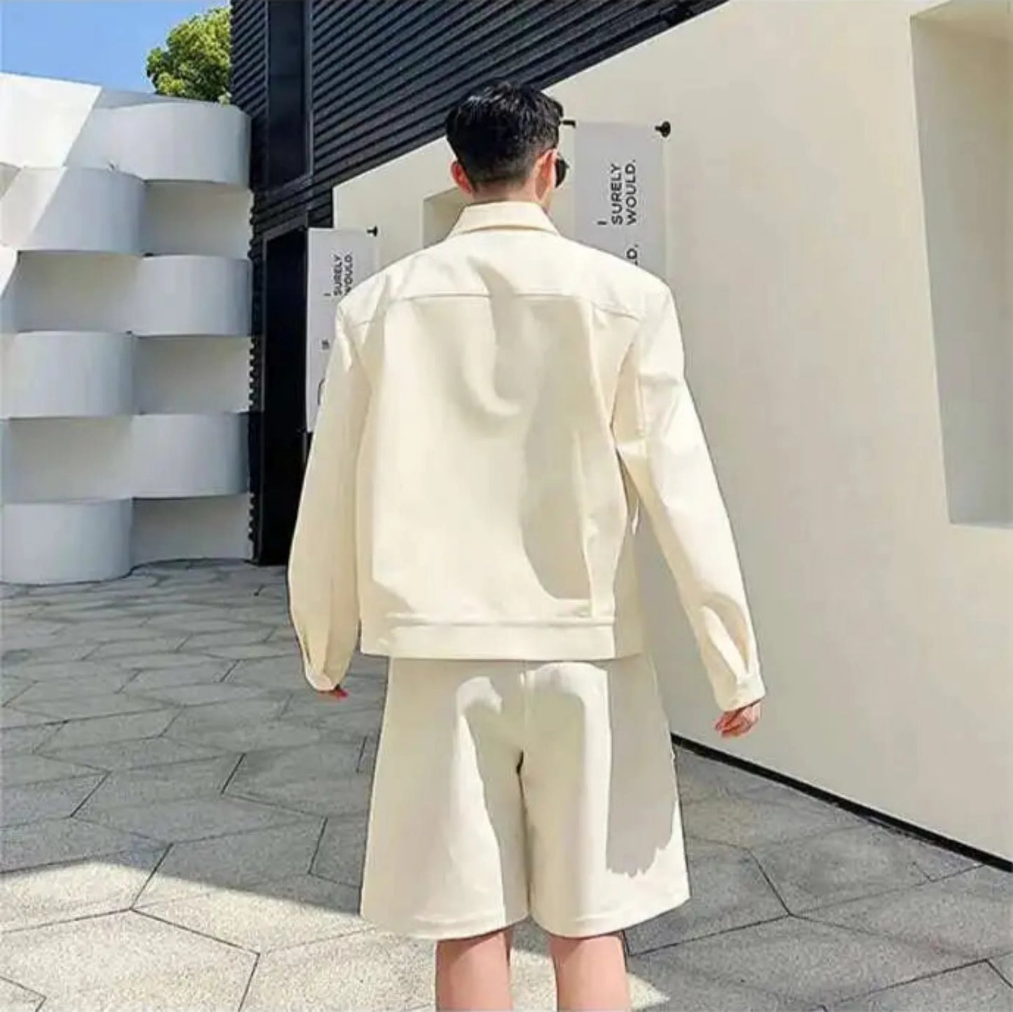 Men's Luxury Embroidered Shorts Set