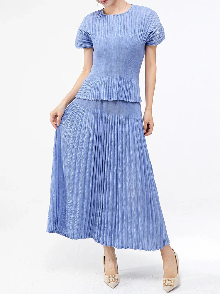 Premium Designer Pleated Skirt Co-Ord Set