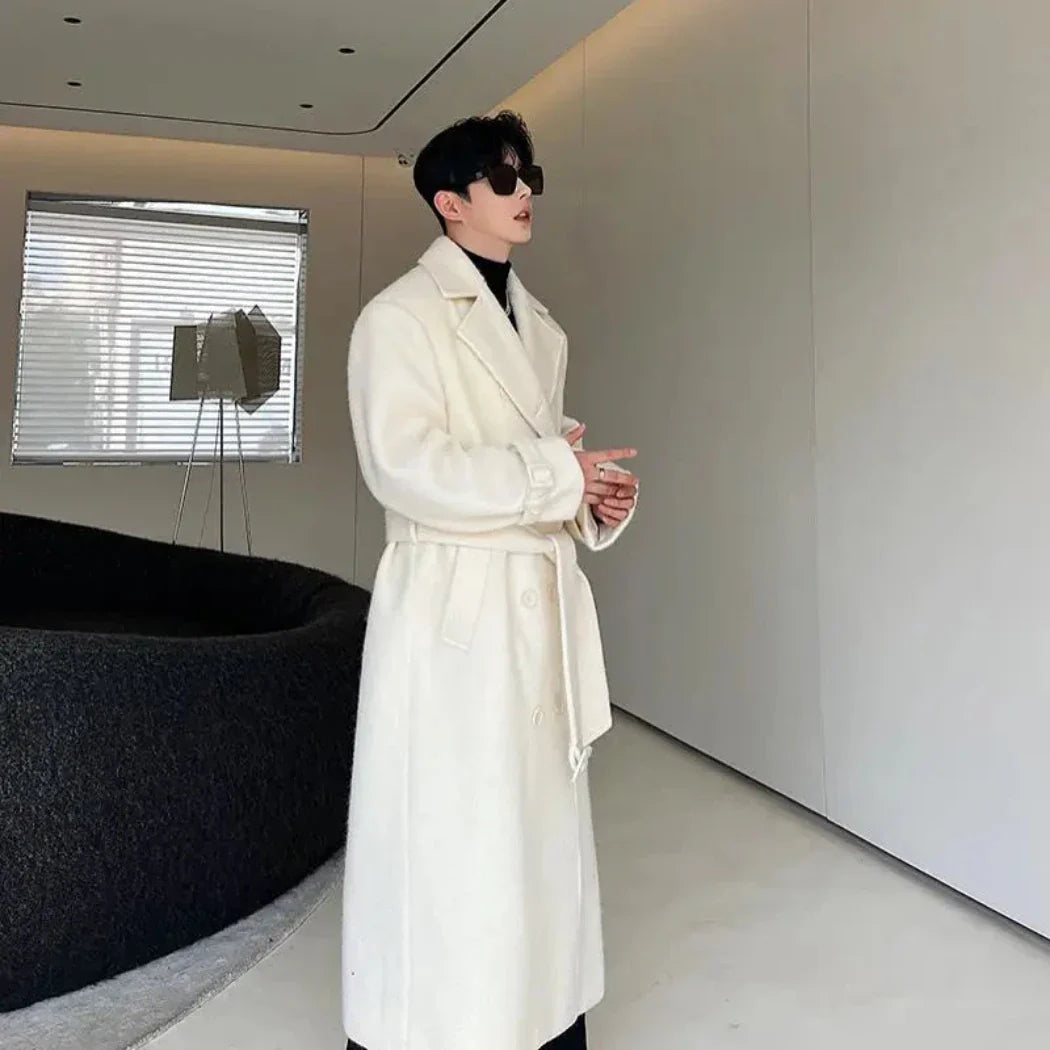 Men's Premium Wool Blend Trench Coat