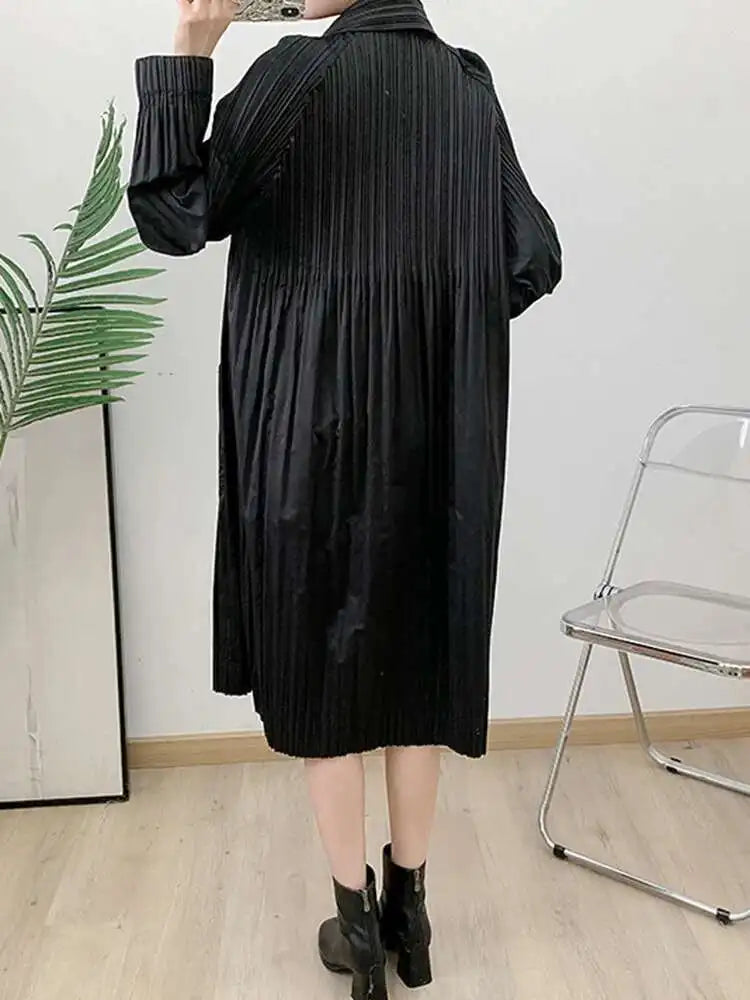 Daily Japanese Pleated Coat
