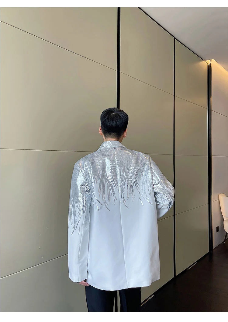 Men's Elite Feather Sequin Blazer