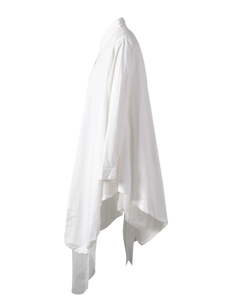 Avant-Garde Asymmetric Hem Tunic Dress
