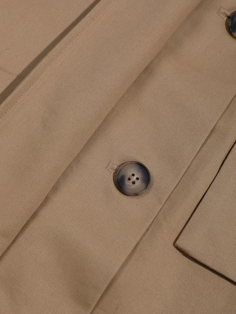 Luxury Avant-Garde Belted Trench Coat