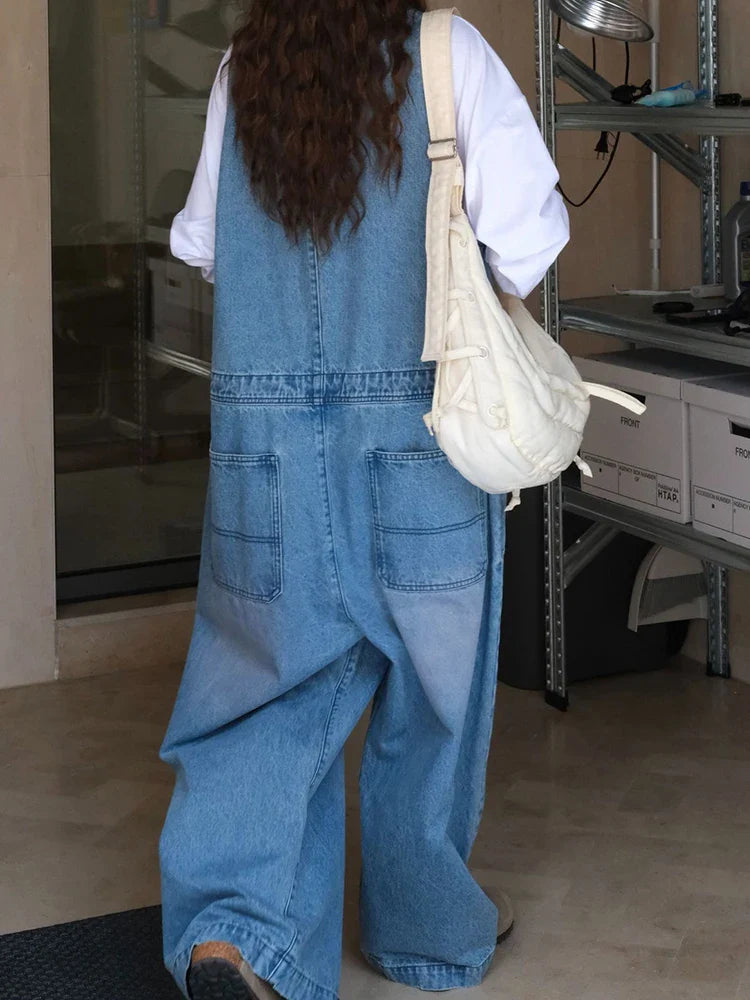 Japanese Denim Relaxed Fit Jumpsuit