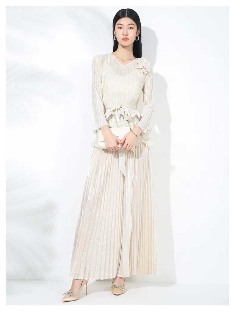 Truly Pleated 2-Piece Top & Extra Wide Leg Pants
