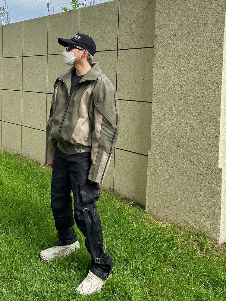 Men's High Streetwear Vintage Oversized PU Leather Jacket