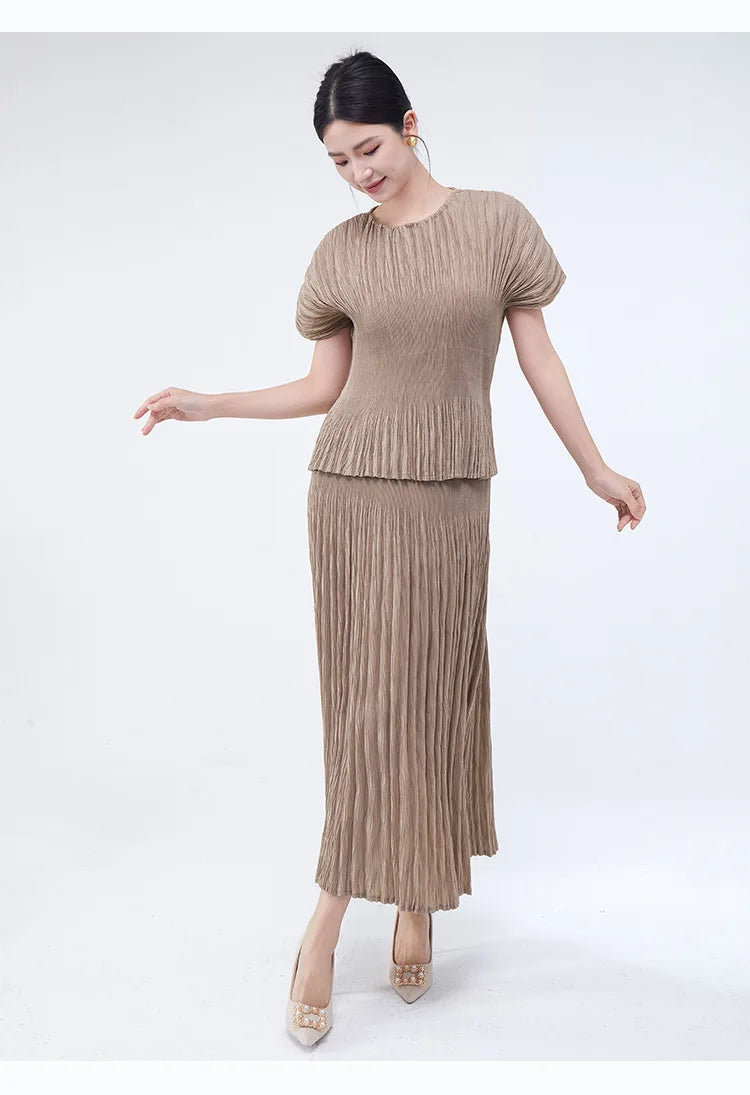 Premium Designer Pleated Skirt Co-Ord Set