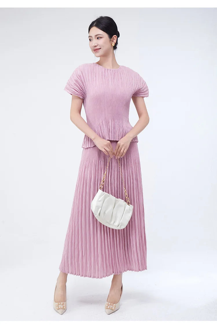 Premium Designer Pleated Skirt Co-Ord Set