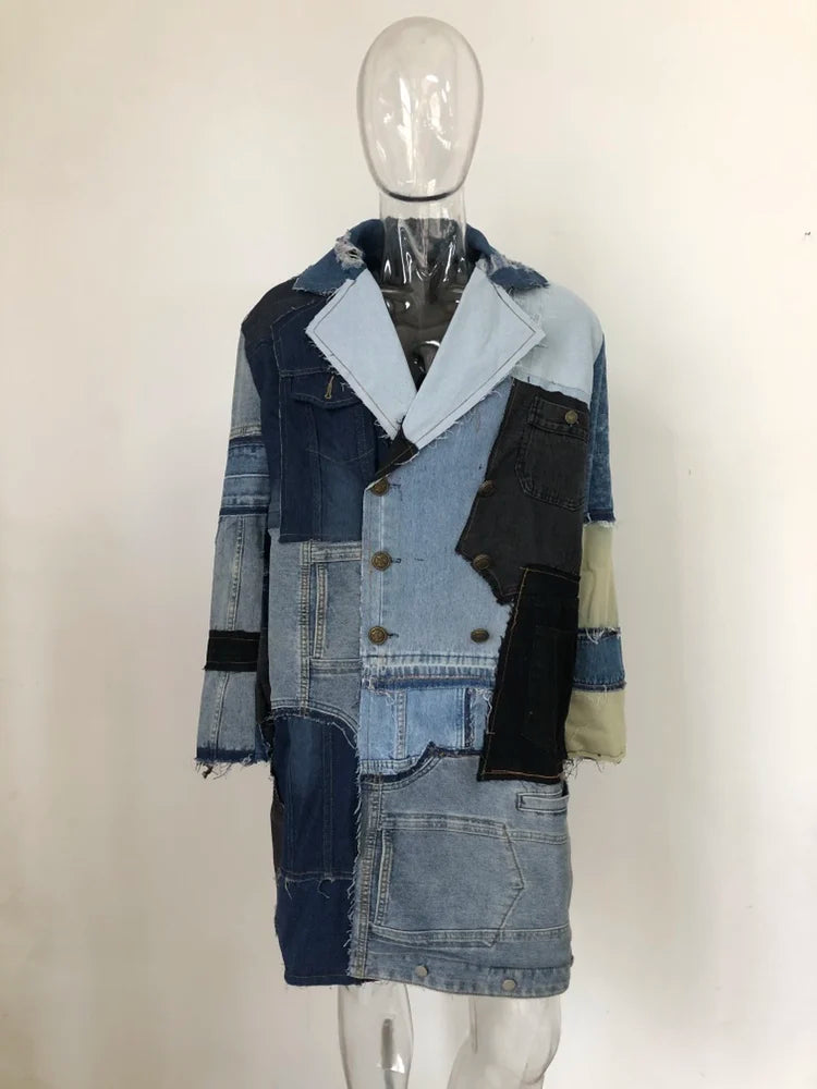 Men's Couture Patchwork Denim Jacket