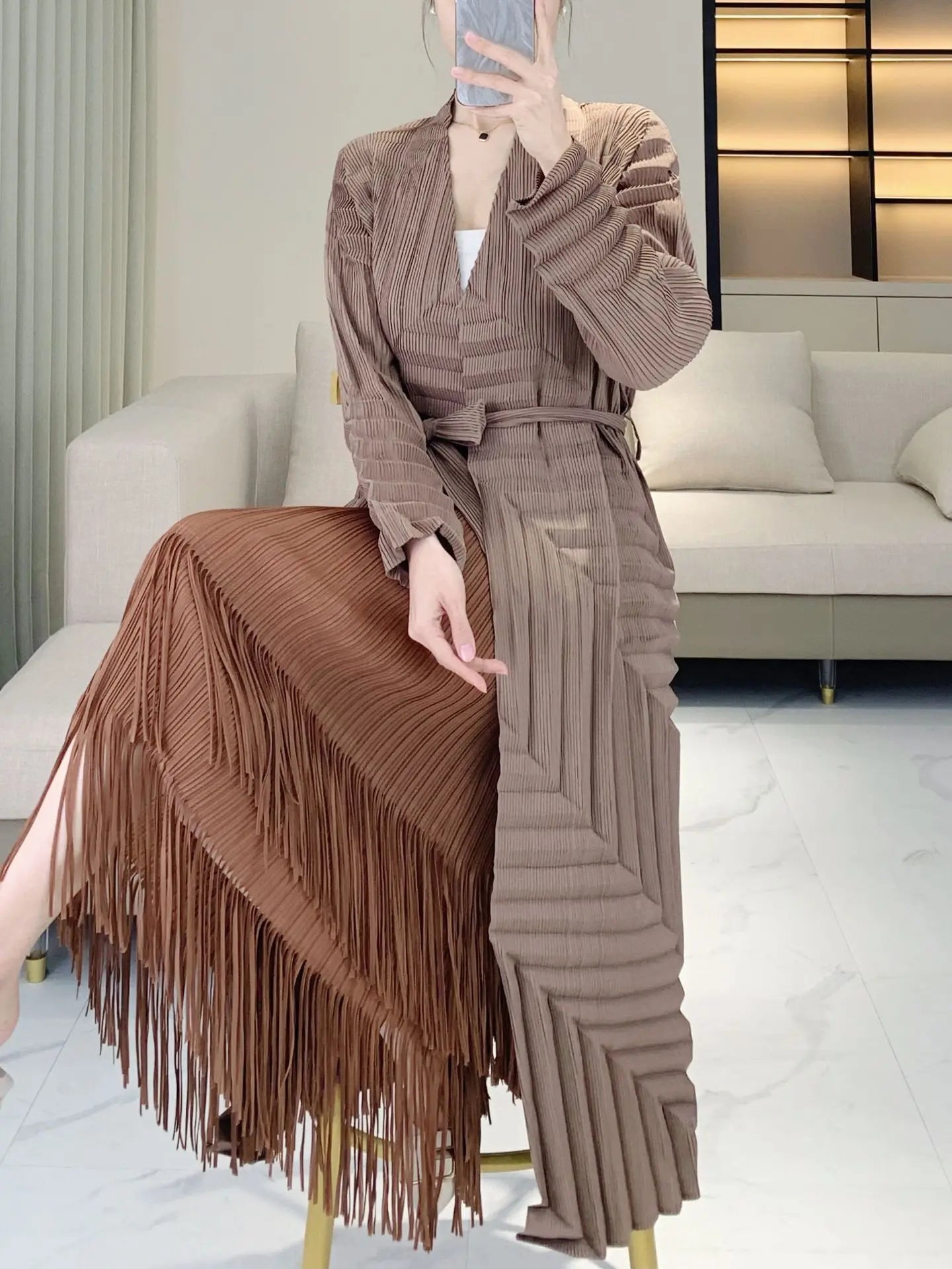 Tailored Fit Japanese Pleated Duster