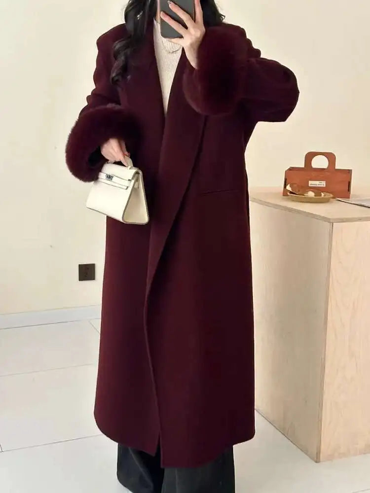 Luxury 70% Wool Belted Coat