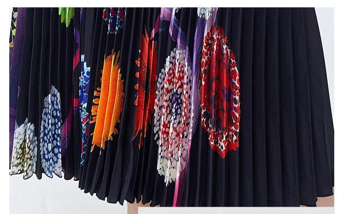 Wrap Top & Pleated Skirt Set