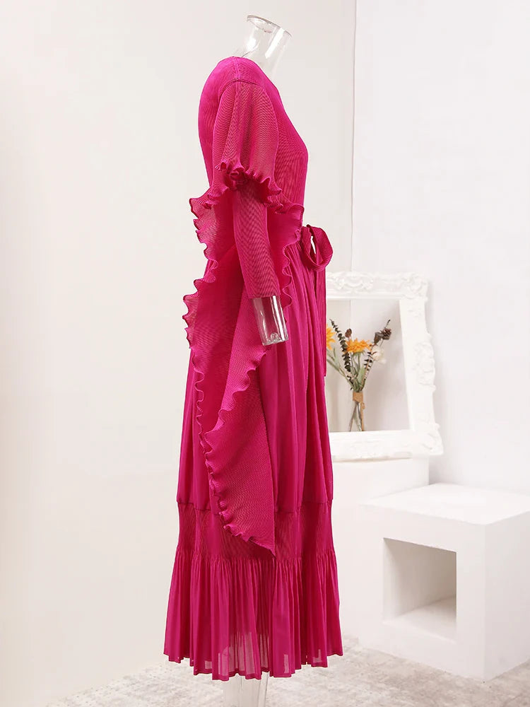 Elegant Truly Pleated Flowy Dress