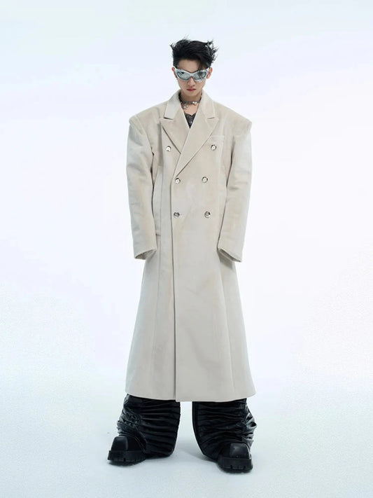 Men's Luxury Long Woolen Overcoat