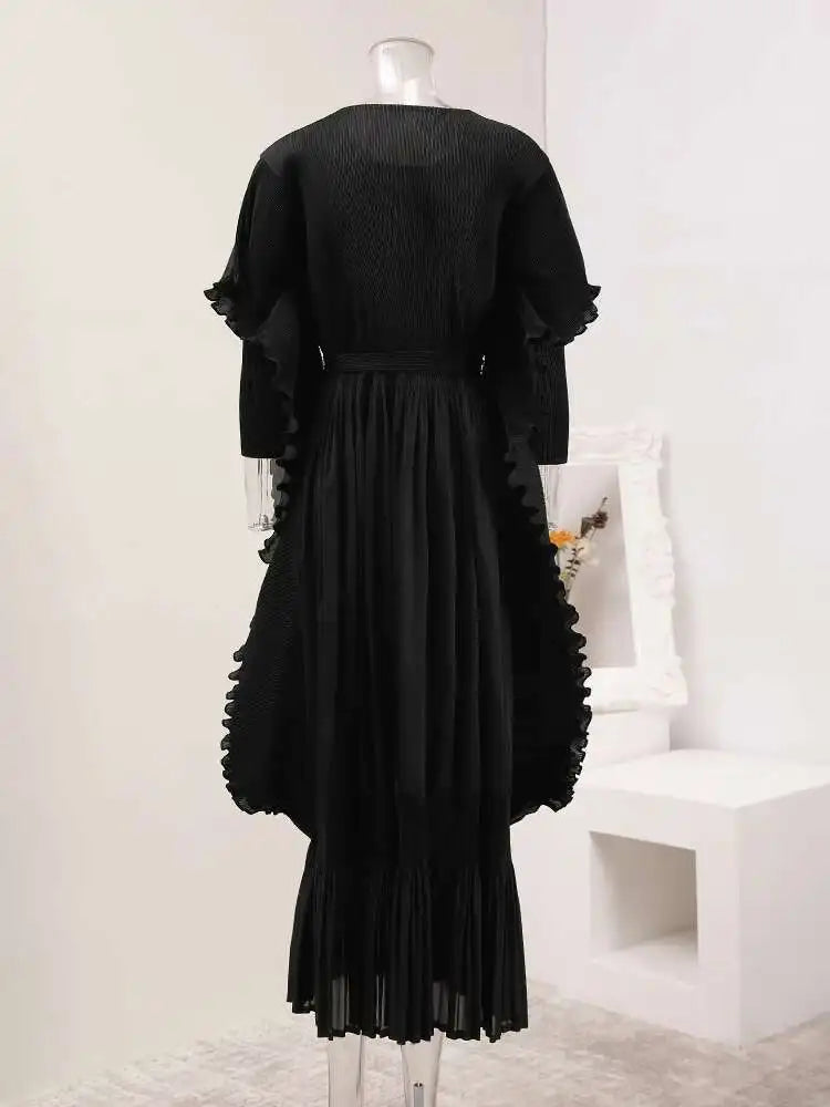 Elegant Truly Pleated Flowy Dress