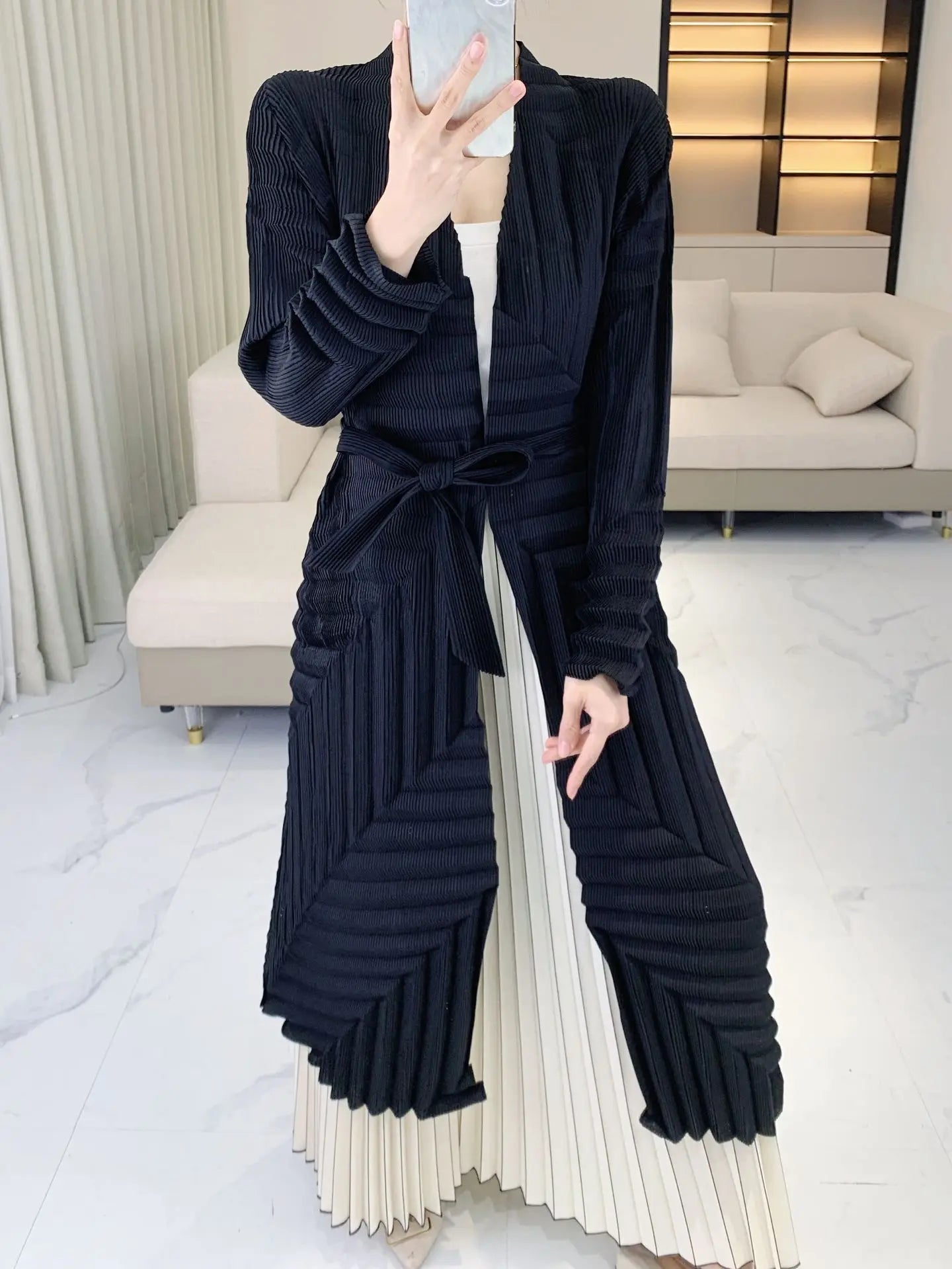 Tailored Fit Japanese Pleated Duster
