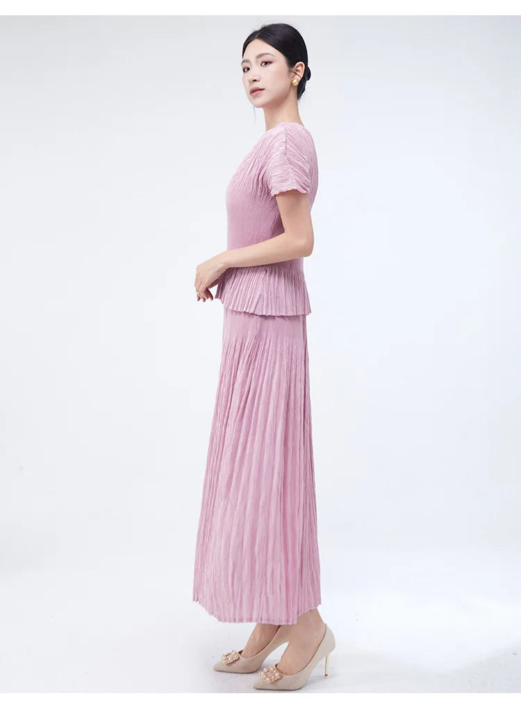 Premium Designer Pleated Skirt Co-Ord Set