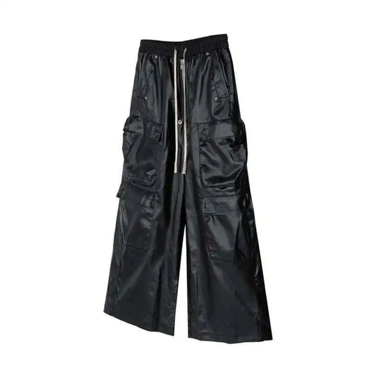 Men's Vegan Leather Cargo Pants
