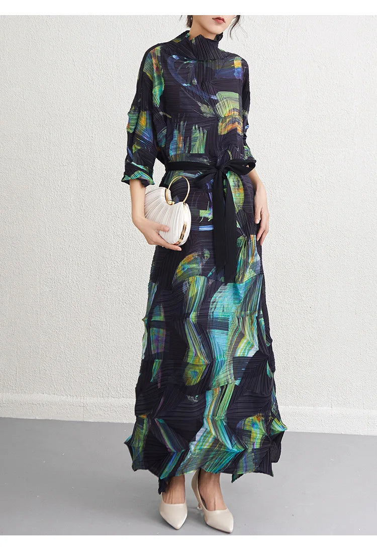 Plissé Pleated Korean Style Dress
