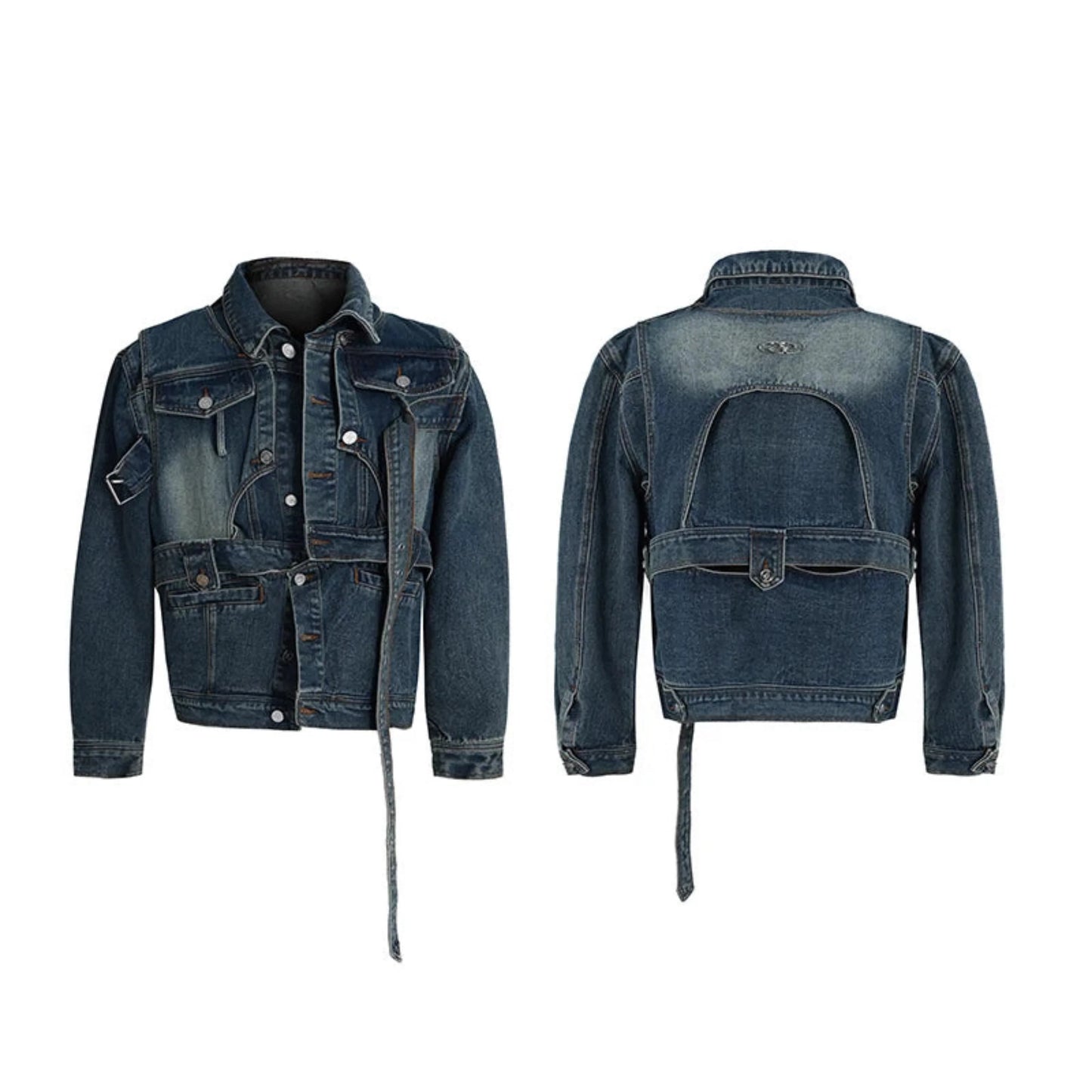 Men's Japanese Luxe Streetwear Denim Jacket