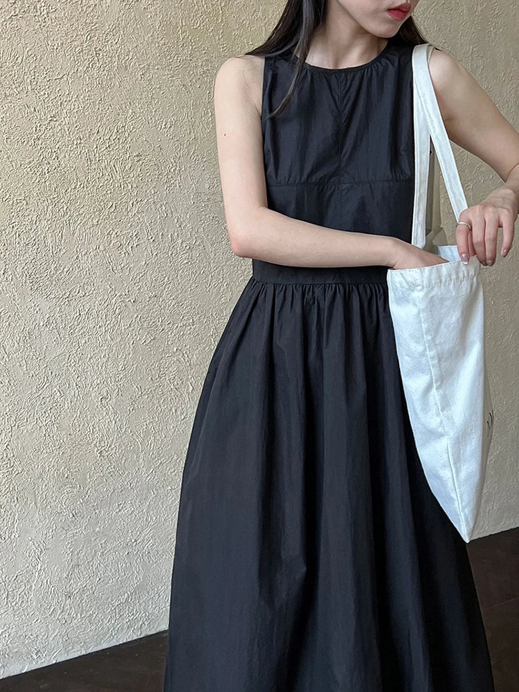 Sleeveless Maxi Dress - Japanese Inspired