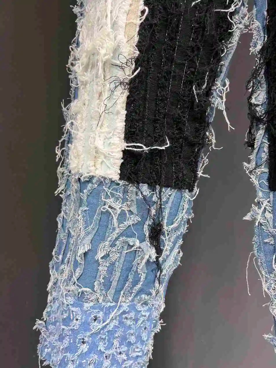 Men's Denim Distressed Light Wash Blue Jeans