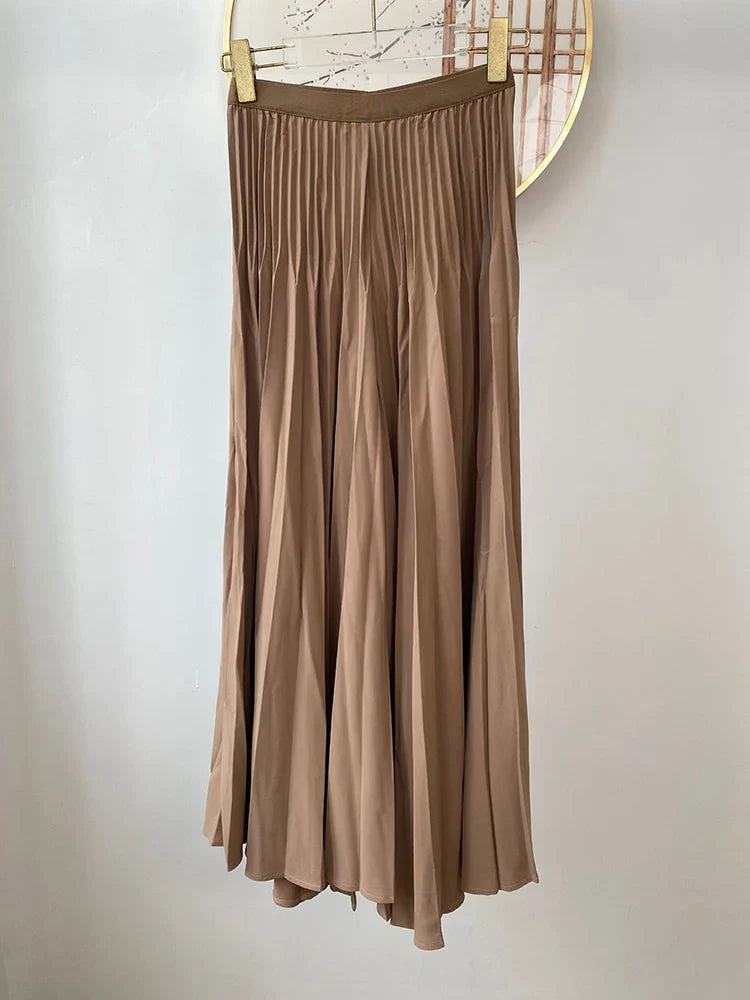 Wide Leg Pleated Palazzo Pants