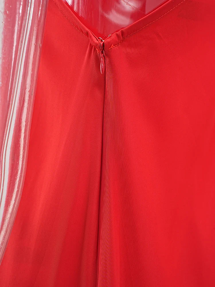 Elegant One-Sleeve Asymmetric Maxi Dress