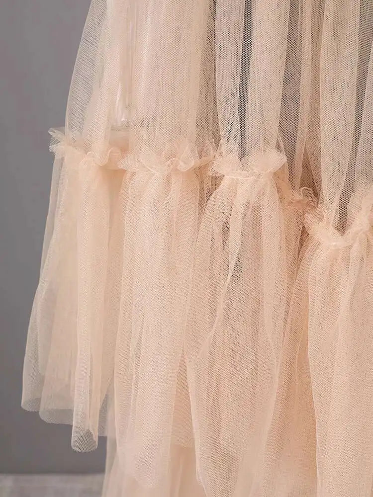 Luxury Mesh Ruffle Shirt
