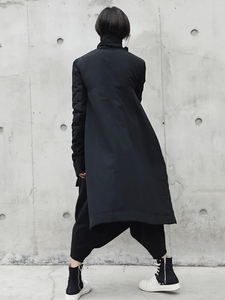 Women's High Neck Asymmetric Oversized Jacket