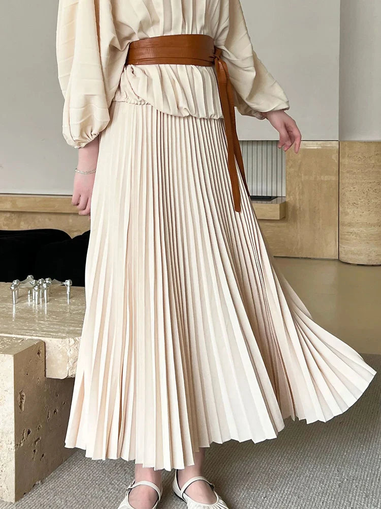 Wide Leg Pleated Palazzo Pants