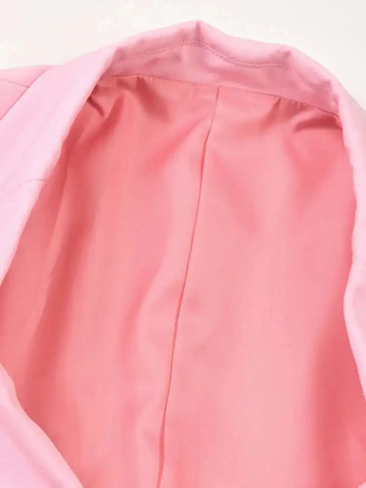 Modern Luxe Plissé-Trim Blazer