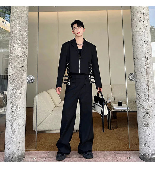 Men's Belted Dapper 2-Piece Set