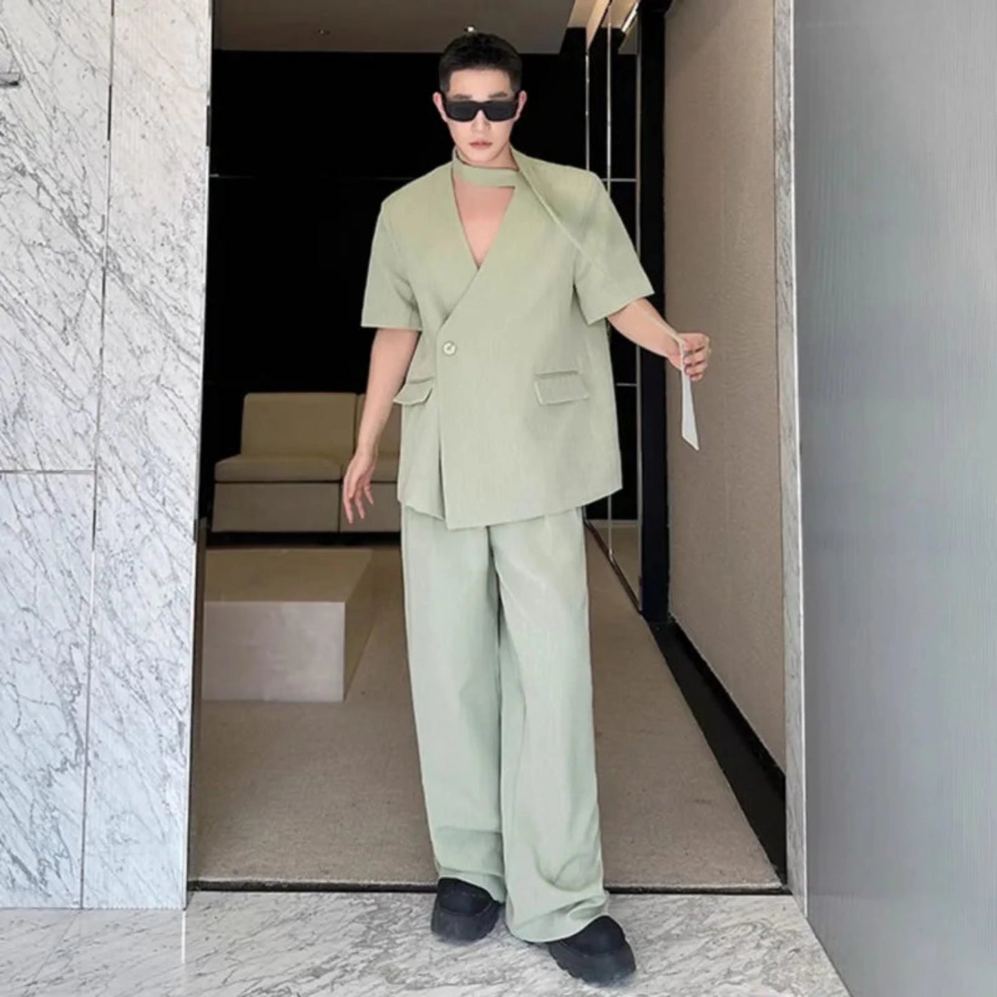 Men's Top And Pants Set - Comfortable & Elegant