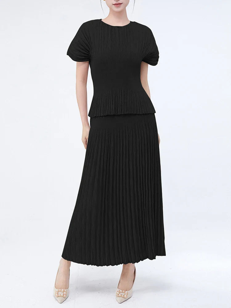 Premium Designer Pleated Skirt Co-Ord Set