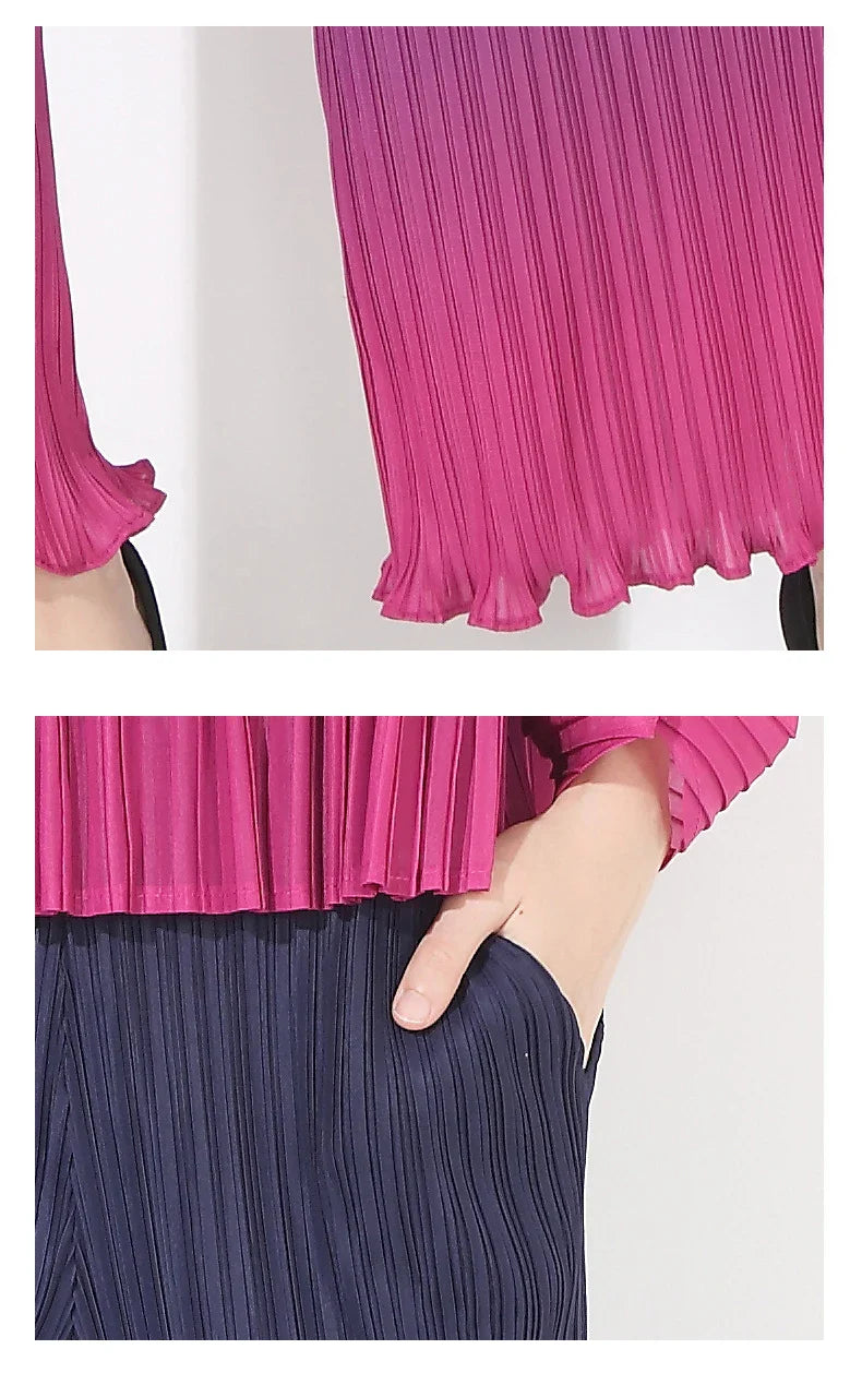Luxe Japanese Pleated Two-Piece Set