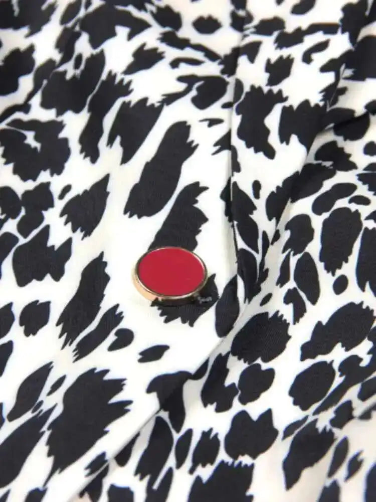 Women's Leopard Boyfriend Tailored Blazer