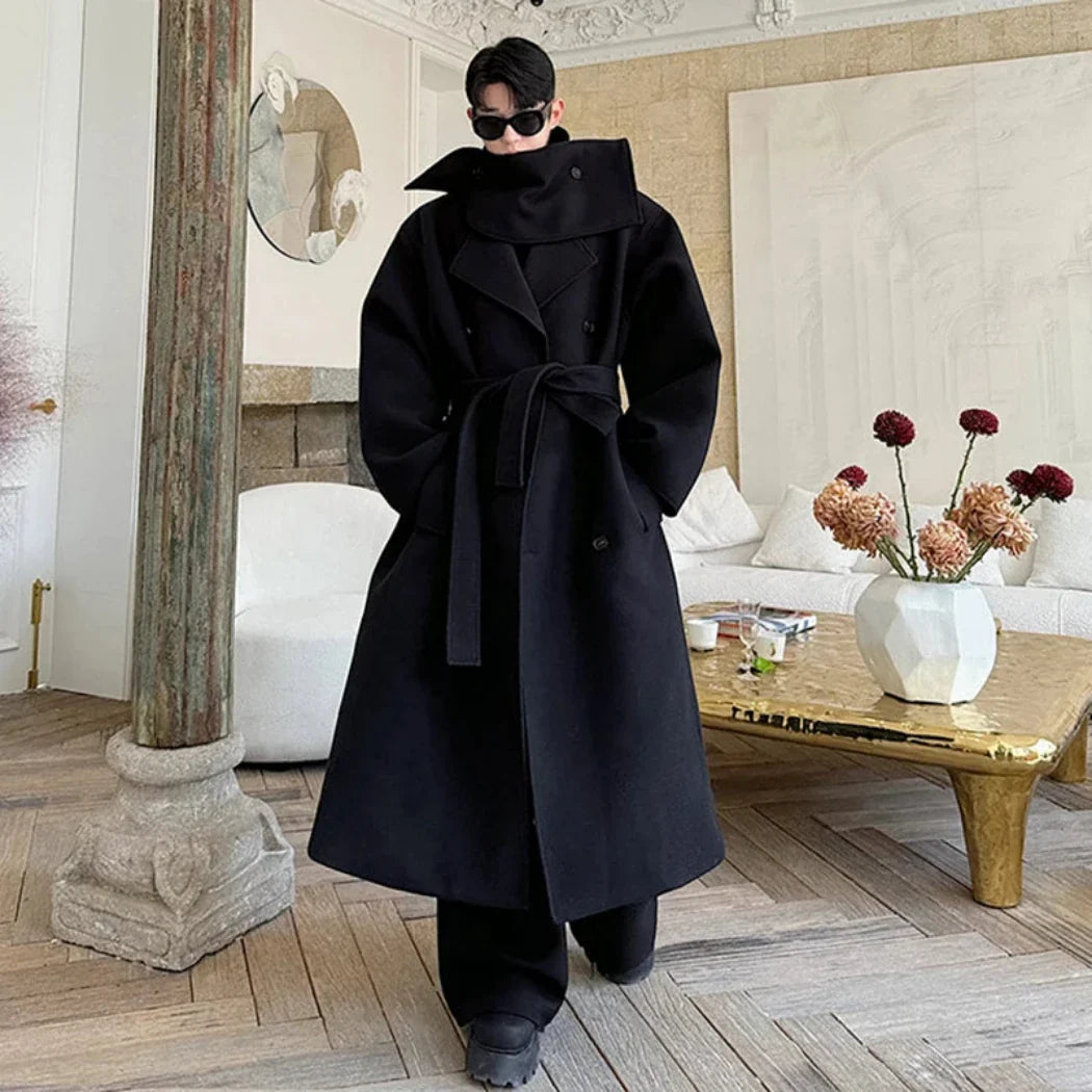 Men's Ultimate Extra Long Wool Blend Overcoat