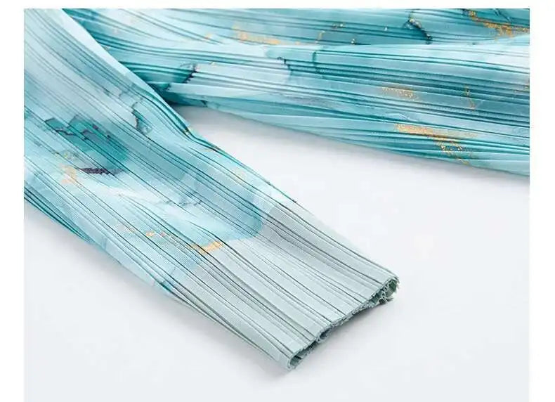 Luxury Draped Fit Pleated Set