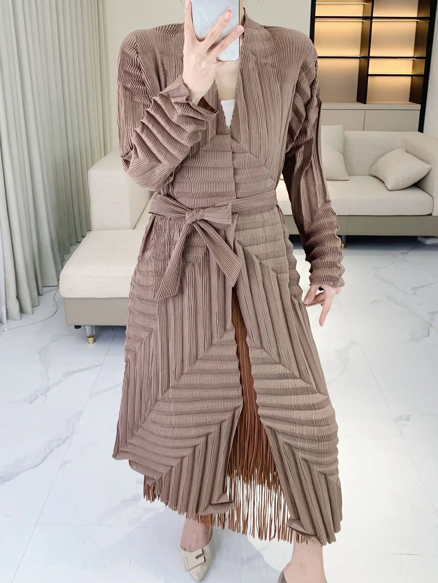 Tailored Fit Japanese Pleated Duster
